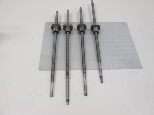 LOT OF 4 THK BTK1404C AX-0K03 ROLLER BALL SCREW BEARINGS W/ 19" RAIL T61320