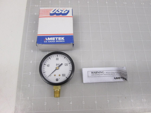 LOT OF 3 USG AMETEK 163129A 2-1/2" P505A 160 PSI GAUGES T61324 LOT OF 3 USG AMETEK 163129A 2-1/2" P505A 160 PSI GAUGES T61324