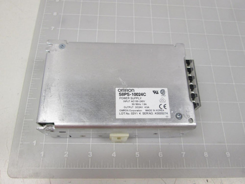 OMRON S8PS-10024C AC/DC DIN RAIL POWER SUPPLY (PSU) SWITCH MODE 1 OUTPUT 100 W 24 VDC 4.5 A T68370