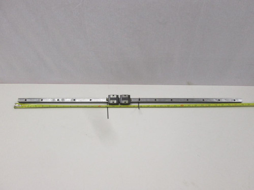LOT OF 2 THK SR15V BEARINGS W/ 33" CNC LINEAR SLIDE RAILS