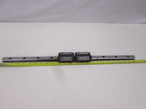 LOT OF 2 THK HSR20 LINEAR BEARINGS W/ 24 3/4" CNC LINEAR SLIDE RAILS