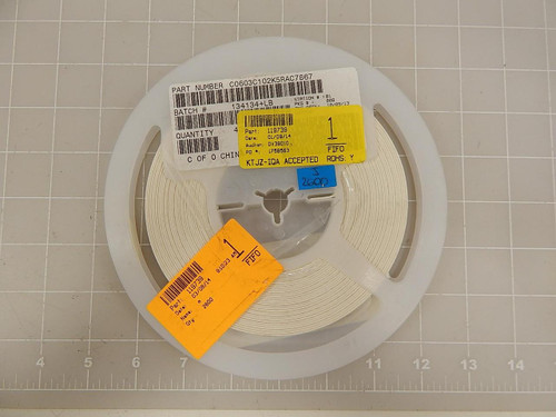LOT OF 2600 C0603C102K5RAC7867 119739 CERAMIC CAPACITORS T72489
