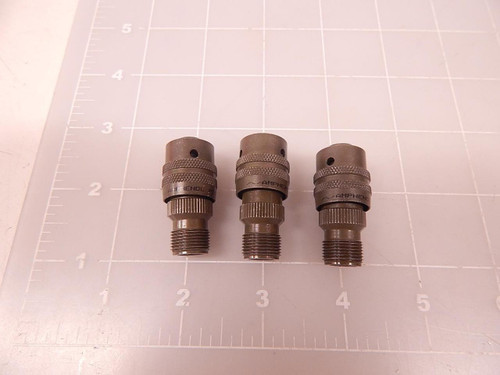 LOT OF 3 AMPHENOL PT06A-8-2S MILITARY CONNECTOR T73658