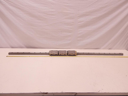LOT OF 3 UNION TOOL TG35 LINEAR BEARINGS W/ 67" RAIL