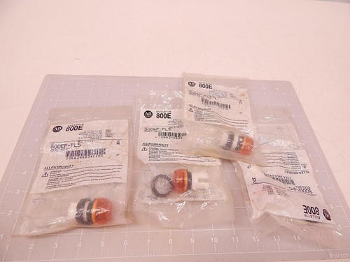 LOT OF 4 ALLEN BRADLEY 800EP-PL5 PILOT LIGHT T72187