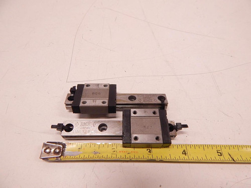 LOT OF 2 IKO LWL12 BCS BEARINGS W/ 4'' RAILS T79668