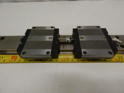 LOT OF 2 9355219600201293 LINEAR BEARINGS ON 28" RAIL T72946
