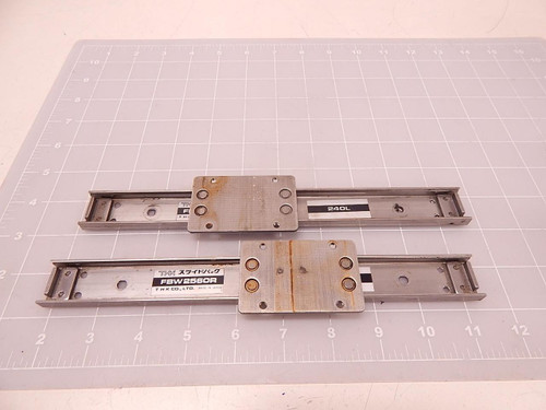 LOT OF 2 THK FBW2560R LINEAR GUIDE RAILS T79081