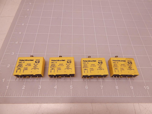 LOT OF 4 POTTER & BRUMFIELD IAC-5 I/O MODULES 50 MA 30 VDC 90-140 VAC T81133