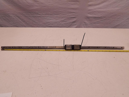 LOT OF 2 IKO P S2 LWE15 BEARINGS W/ 34" CNC LINEAR SLIDE RAILS