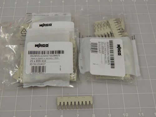 LOT OF 53 WAGO 25 X 859-410 51131417 PUSH-IN TYPE JUMPER BAR T83784