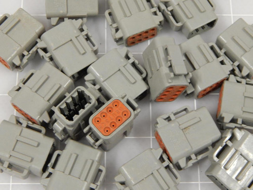 LOT OF 22 DEUTSCH DTM06-08S 8-WAY SOCKET HOUSINGS DTM SERIES T83787
