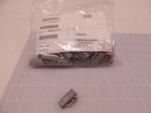 LADD INDUSTRIES DEUTSCH 15380991 DTM06-4S AUTOMOTIVE CONNECTORS 4P SZ 20 DTM PLUG GREY T84347