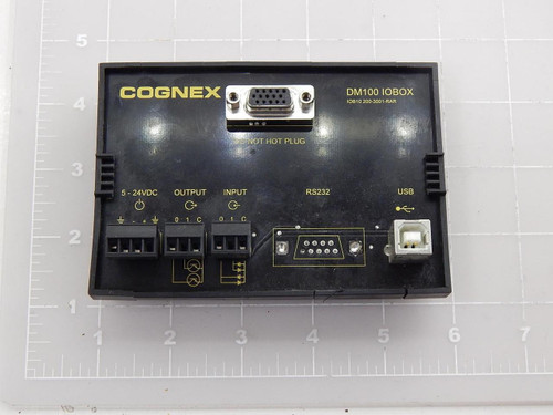 Cognex DM100 IOBOX, IOB10 200-3001-RAR, 808-9002-1R I/O Module T89843 For Sale