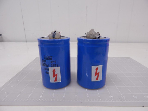 Lot of 2 Nippon Chemi-con 36DA, 0003L 94 Capacitors 5600 uF 350 V T91815 For Sale