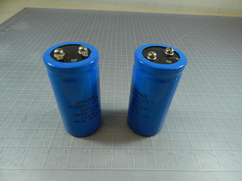 Lot of 2 Sprague Powerlytic 36DX, 8243C Capacitor T94411 For Sale