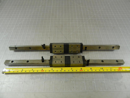 Lot of 4 IKO LWHD12 Bearings w/ 13 In Rails T97720 For Sale