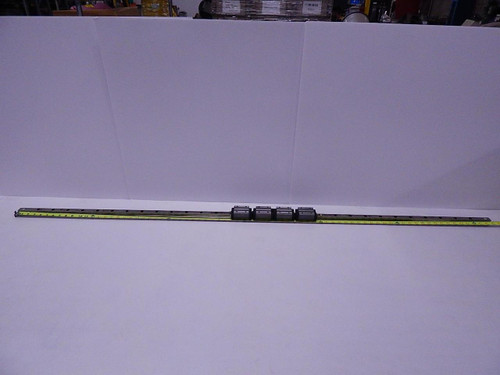 Lot of 4 INA F-303420-0010, 87 W1 Bearings w/ 74 3/4 In Rail T105890 For Sale