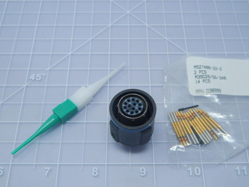 Amphenol JD38999/26JB35SN, MS27488-22-2, M39029/56-348 Circular MIL Spec Connector w/ Contacts T107304 For Sale
