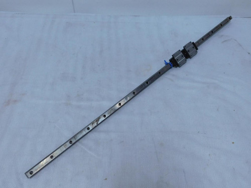 Lot of 2 Rexroth R165119420 Standard Runner Blocks w/ 36 1/2 In Rail T121367 For Sale