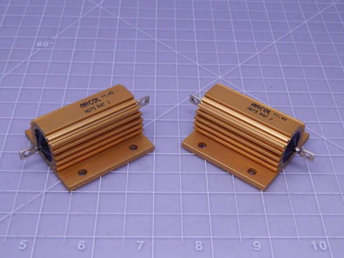 Lot of 2 Arcol HS75 R47 J Wirewound Chassis Mount Resistor 470 mOhms ±5% 75W T126053 For Sale