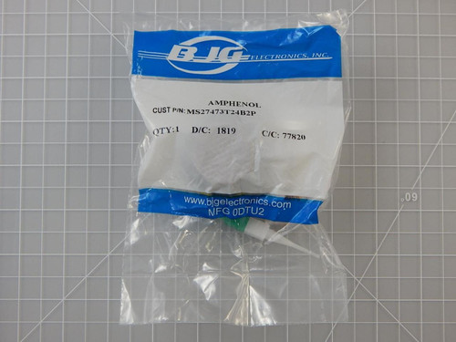 Amphenol MS27473T24B2P    Circular MIL Spec Connector 100P SIZE 24 PIN CABLE MOUNT PLUG For Sale