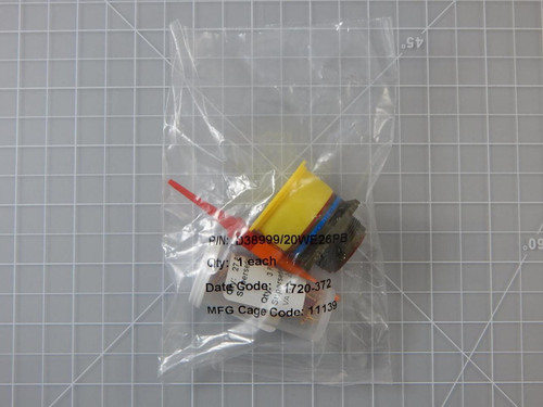 Deutsch D38999/20WE26PB    Circular MIL Spec Connector DTS 26 C 26 # 20 PI w/ Circular MIL Spec Contacts For Sale