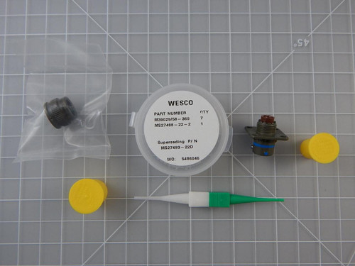 Aero MS27497E8B35P    Circular MIL Spec Connector 6 C 6 # 22 D PIN w/ Circular MIL Spec Contacts For Sale