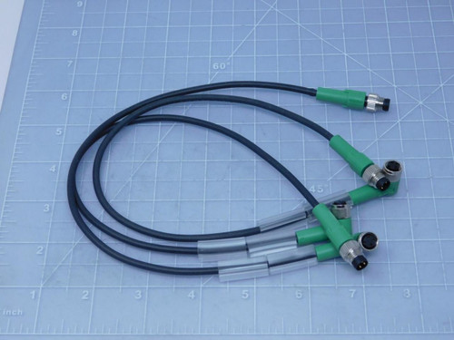 Lot of 3 Phoenix Contact SAC-3P-M 8MS/0,3-PUR/M 8FR   3 Position Sensor/actuator Cable For Sale
