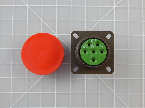 Souriau D38999/20JE6PN    Circular MIL Spec Connector 6 P Sz 17 Wall Mount Recpt Pin Cont For Sale