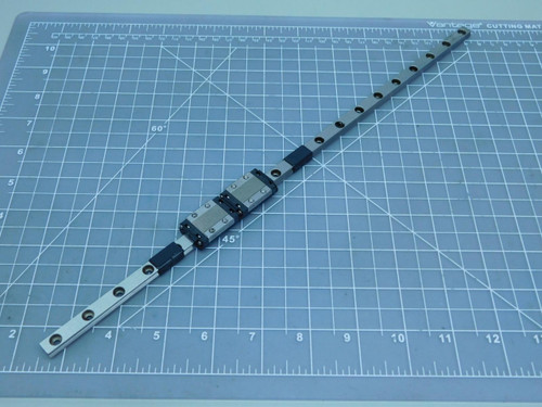 Lot of 2 THK SRS9M  Bearings w 15 inch Linear Rail For Sale