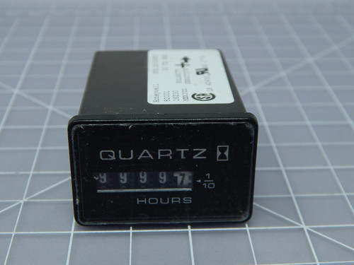 Honeywell 82001  Quartz Black Rectangular Retainer Mount Hour Meter For Sale