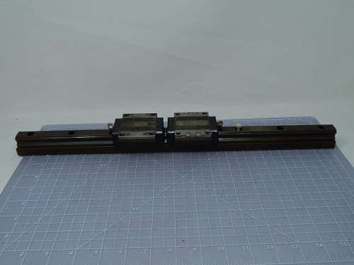 Lot of 2 THK HSR20    Bearings on a 18 In Rail For Sale