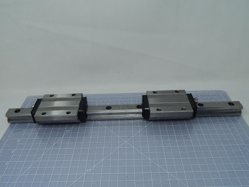 Lot of 2 THK HSR 25  Linear Bearing Blocks on 18 inch rail For Sale