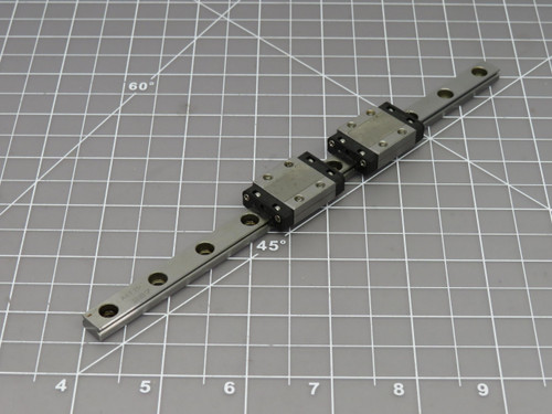 Lot of 2 THK RSH9KM  Mini Linear Bearing Guide on 7.5 Inch Rail For Sale