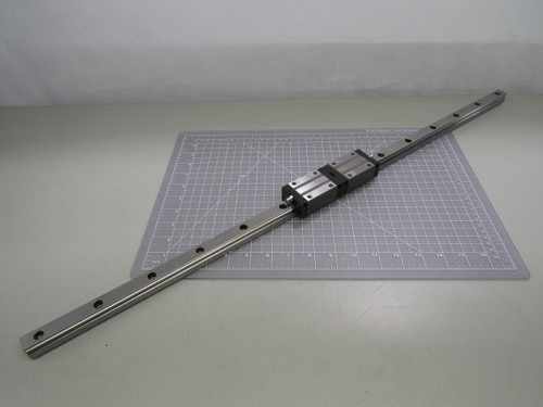 Lot of 2 NSK LH20  Linear Guide Blocks w/ 30 Inch Linear Guide Rail For Sale