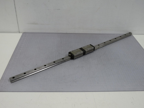 Lot of 2 THK SHS25 LN0K612 Bearings W/ 39 Inch CNC Linear Slide Rail  For Sale