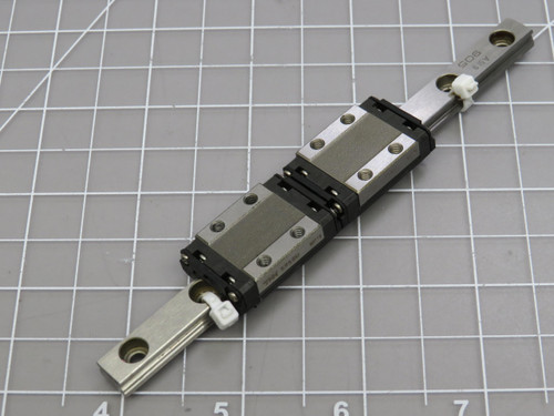 Lot of 2 THK SRS9M  Mini Bearing Blocks on 5 Inch Slide Rail For Sale