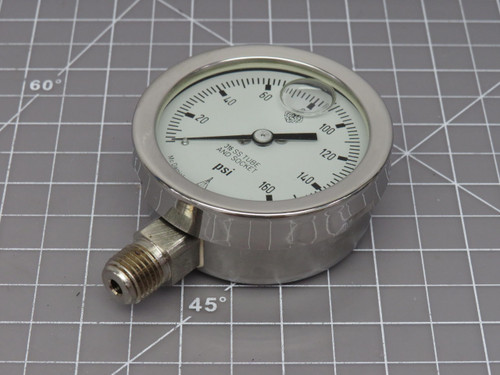 McDaniel Controls 316 SS AB 31002 1/4"Npt Tube and Socket Pressure Gauge For Sale