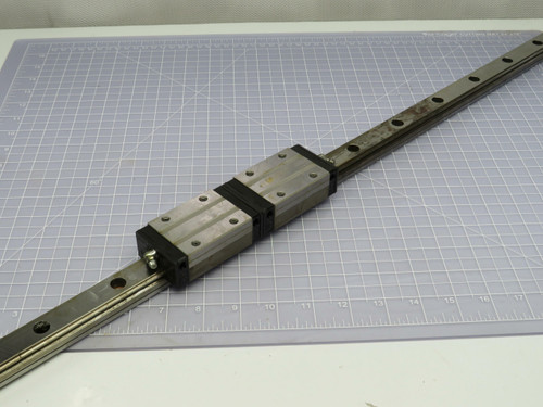 Lot of 2 NSK LS251138AL2-002P51 99-025 Linear Bearings Blocks w/48 In Linear Rail For Sale
