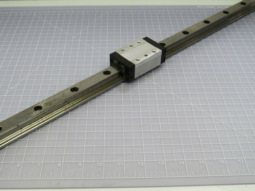 Rexroth R163229310 7210 Linear Bearings Block w/31 In Linear Rail For Sale