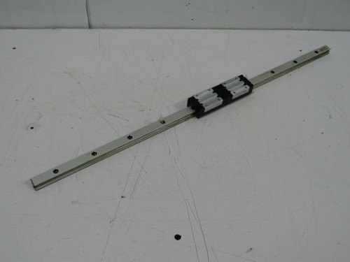 Lot of 2 Rexroth R203211410583  Linear Bearing Blocks on a 24 In Rail  For Sale