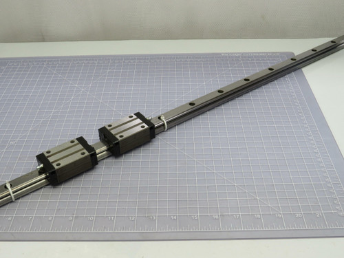 Lot of 2 NSK LH20  Bearing Slide Blocks w/ 46 In Rail For Sale