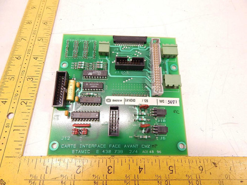ETAMIC E 430 738 E414343 CARTE INTERFACE FACE AVANT BOARD T78195