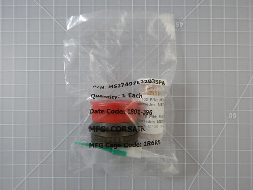 Corsair  MS27497E22B35PA    Circular MIL Spec Connector 100 P 22 SIZE Receptacle w/ Circular MIL Spec Contacts For Sale