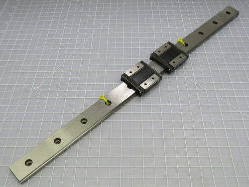 Lot of 2 THK RSR12WZM 6J020X 18 In Linear Slide Guide w/ Bearing Blocks For Sale