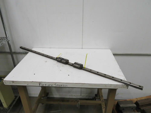 Lot of 3 THK SR25V SR25W Linear Bearing Blocks on 51 In Rail  For Sale Lot of 3 THK SR25V SR25W Linear Bearing Blocks on 51 In Rail  For Sale