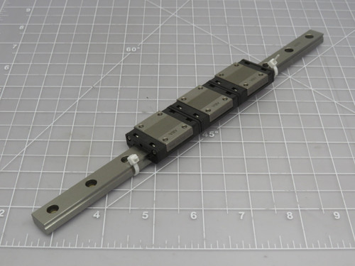 Lot of 3 THK SRS12M  Linear Guide Block W/ 9.61 Inch Rail For Sale