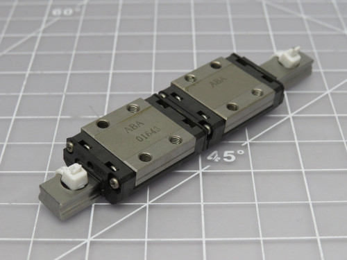 Lot of 2 THK SRS9M  Linear Guide Block W/ 3.73 Inch Rail For Sale