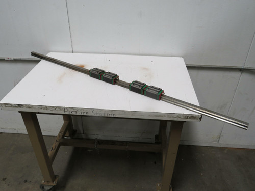 Lot of 4  200H9-25  Linear Bearing Blocks On 52 In Rail  For Sale